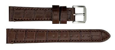 18mm Vostok, Armband AVIATOR, Kalbsleder, braun, Krokoimitat (LD18-15) 