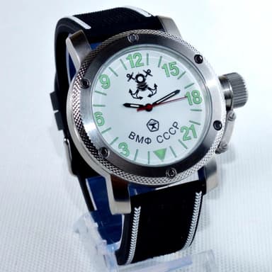 &quot;RUSSISCHE KRIEGSMARINE&quot; - 24-Std.-Automatikuhr von TRIUMPH mit VOSTOK - Werk, Edelstahl, ø47mm 2431 TRI-WMF-9