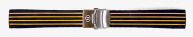 22mm VOSTOK Armband, Silikon, schwarz mit orange Streifen (PUS08-22mm)