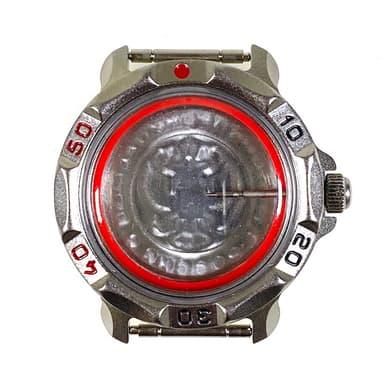 Gehäuse 816 für VOSTOK KOMANDIRSKIE Uhren von VOSTOK, Titancarbonitrid beschichtet, poliert, komplett 816ksb 