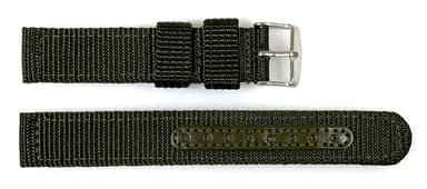 22mm Armband Nylon military green zweiteilig mit Dornschließe