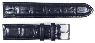 20mm originales VOSTOK Lederarmband, schwarz (LD20-01)