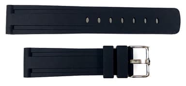 22mm VOSTOK Armband, Polyurethan, schwarz (PUS02-22mm)