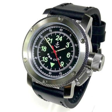 &quot;RUSSISCHE KRIEGSMARINE&quot; - 24-Std.-Automatikuhr von TRIUMPH mit VOSTOK - Werk, Edelstahl, ø47mm 2431 TRI-WMF-1