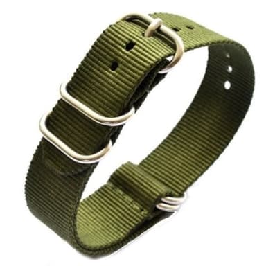 18mm ZULU Armband Nylon grün (ZULU01-18mm)
